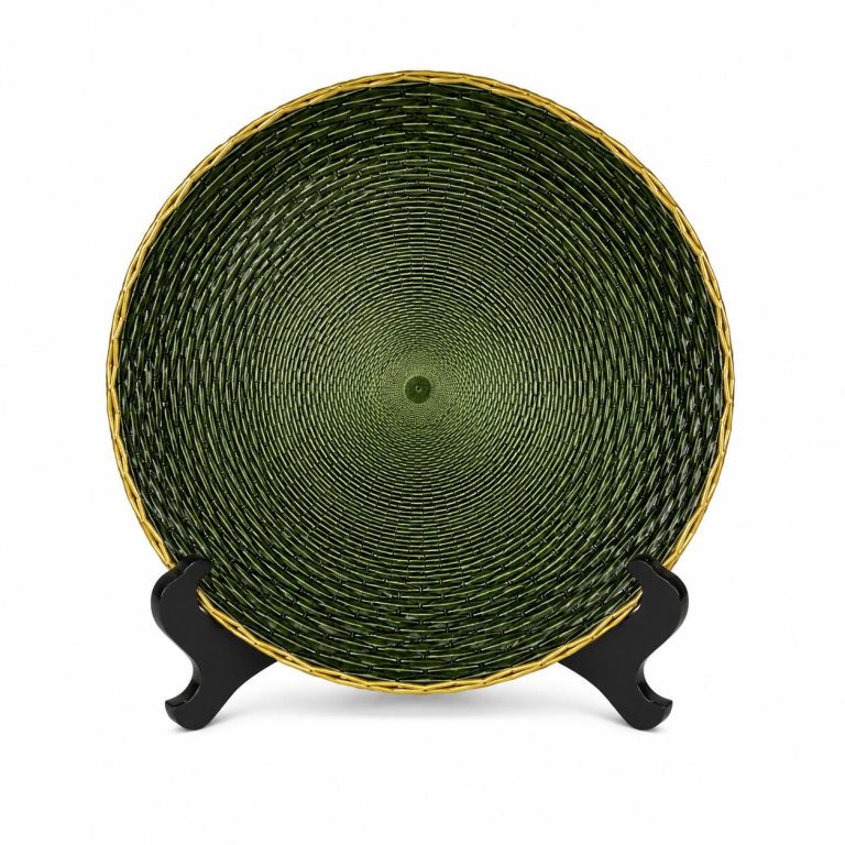 Plato Base Verde Esmeralda