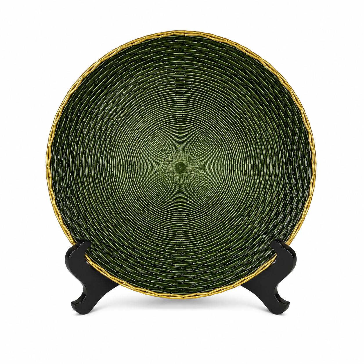 Plato Base Verde Esmeralda